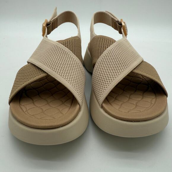 Vivaia Kara AdaptAll Sport Ivory Nude Knit Walk Comfort Lightweight Sandals 8.5 - Picture 4 of 8